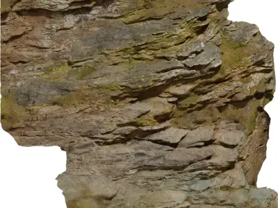 Realistic Cliff Wall Rock  Low-poly 3D model