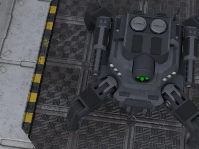 Sci-Fi Mech - Rigged 3D model
