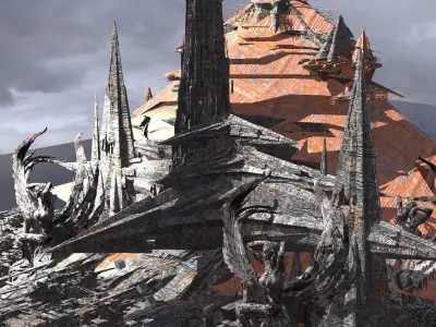Eclipse Egyptian City Kit bash 3D model