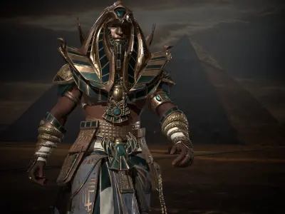 Pharaon Low-poly 3D model