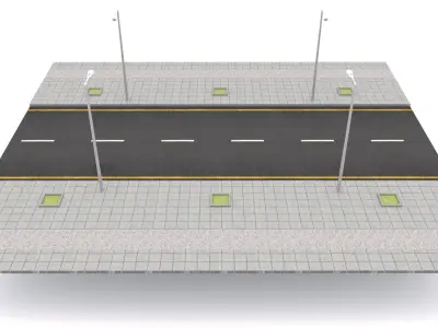 Streets Road Collection 3D model