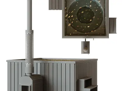 Bath tub 2 font 3D model