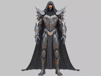 Sci-fi Fantasy Warframe Character Low-poly 3D model