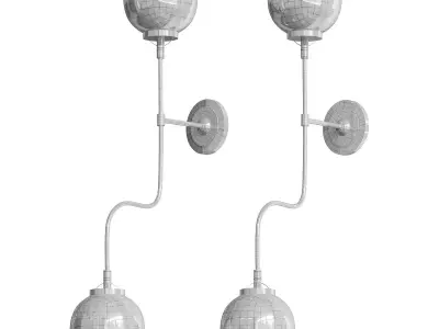  Mid Century Parlor Double Sconce 3D model