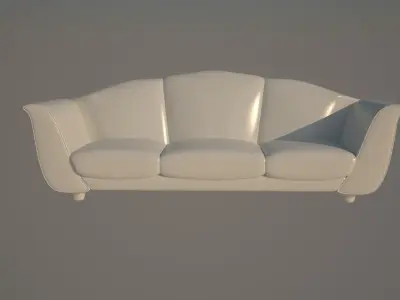 Light Green Comfy Sofa 3D model