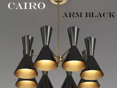 CAIRO Chandelier 8 Arm black 3D model