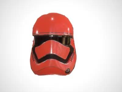 Star Wars Stormtrooper Helmet - Red Steel Low-poly 3D model