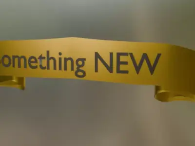 3D Gold Banner 3D model