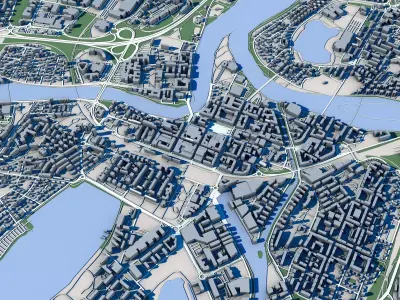 Karlstad City Sweden 3D model
