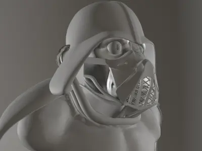 Darth Vader Ape  Bust 3D model