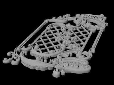 dekor die cut - ornate frame 3D model