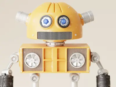 Robot V17 Low-poly 3D model