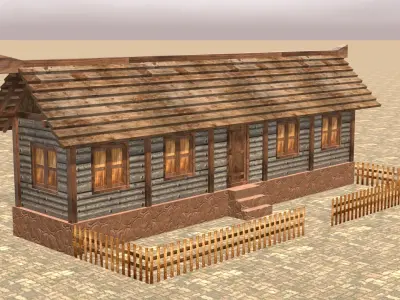 Modular Low Poly Medieval House Pack for Custom 3D Towns Low-poly 3D model