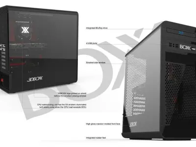 Boxx Workstation Free 3D model