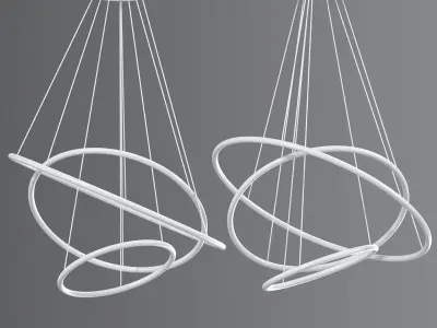 Modern Circular Led Ceiling Chandelier 3D model