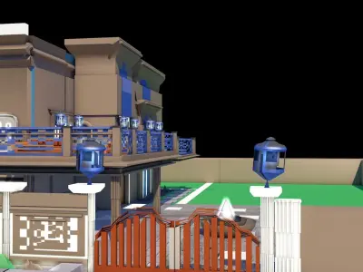 Modern 3d exterior house model 3D model