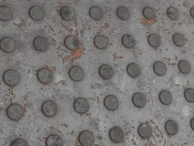 Rusty Worn Metal Studs PBR Seamless Texture