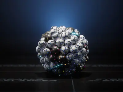 Cyberball MOTHER Low-poly 3D model