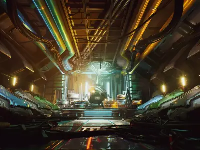 AI Server Room Kit - UE5 Low-poly 3D model