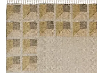 Matteo Geo Brushed Rug 3D model