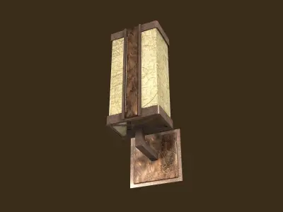 Rustic sconce Low-poly 3D model
