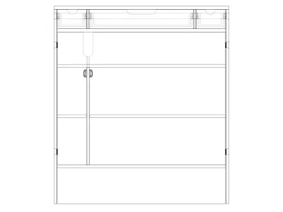 commode 8 wooden cabinet with door 3D model