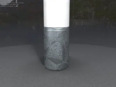 Street Light 10 Galvanized 180mm Low-poly 3D model