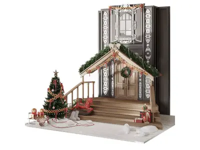 A la russe New Years entrance group 3D model