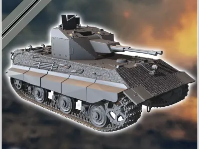 Flakpanzer E-50 55mm Entwicklung  - Germany Eastern Western Berl 3D print model