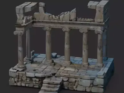 Ancient Temple Ruins Pack 10 Models