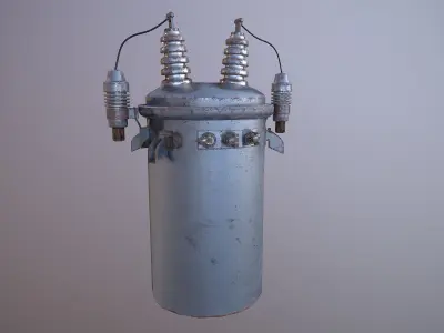 Transistor - 4K PBR Game Ready metal transformer Low-poly 3D model