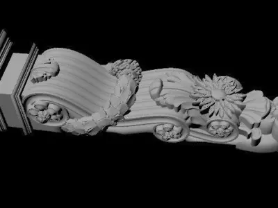 pilaster ornate sculpture 3D model buy