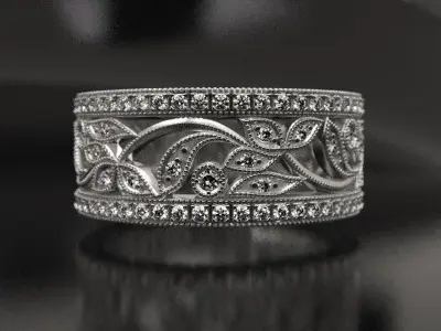 Bio wedding band 3D print model