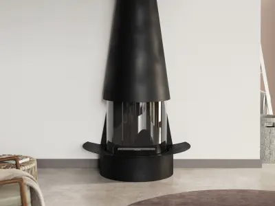 Filiofocus Mural Gas Fireplace 3D model