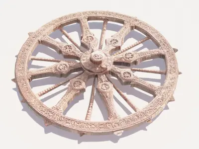 Simplified Konark Wheel - Ready for 3D Printing 3D print model