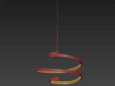 Hallway pendant light with circular shape 3D model