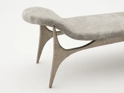 cast bench holly hunt 3D model