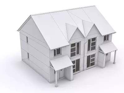Townhouse 01 Low-poly 3D model purchase
