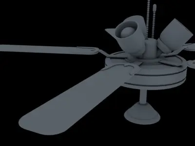 Modern Ceiling Fan Low-poly 3D model purchase