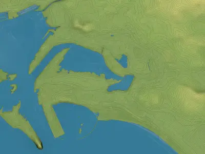 Karachi - Topography Terrain 3D Model 3D Model Pack