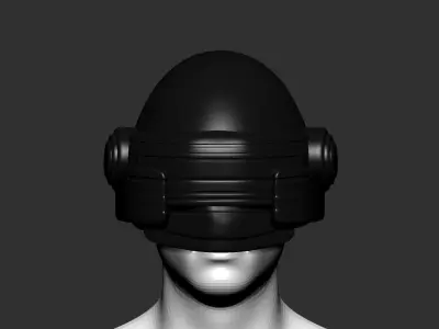 helmet high poly sculpt 3d printable ver 7 3D model 3D model