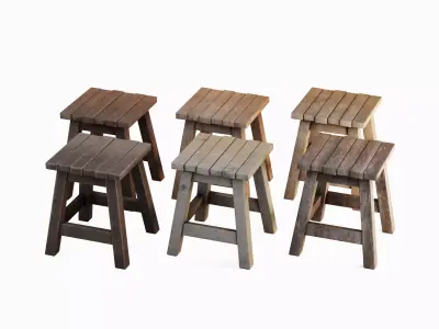 Medieval Wooden Stool Pack