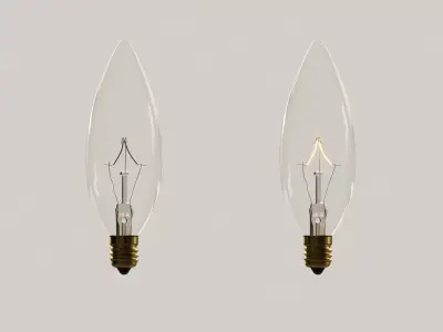 Candle Light Bulb 3D model