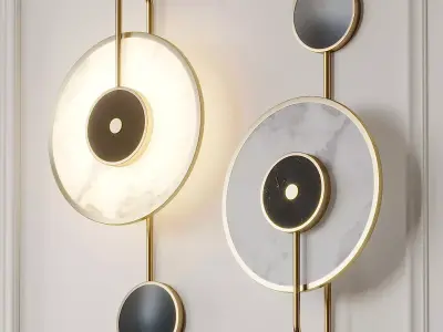Natural Marble LED Wall Lamp 3D model