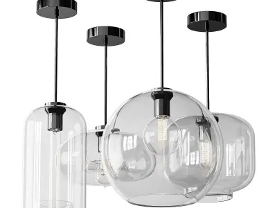 Moderne glazen hanglampen light 3D model