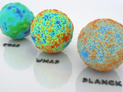 cosmic microwave background spheres - CMB Free 3D model