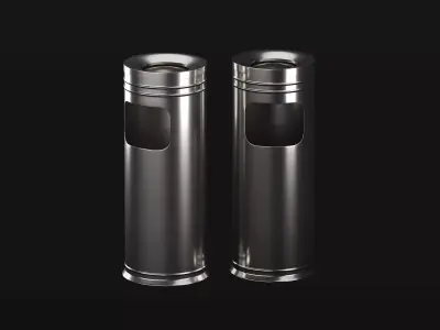 Industry ashtray  Low-poly 3D model