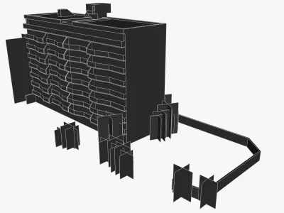 Queensleigh Holiday Apartments Low-poly 3D model