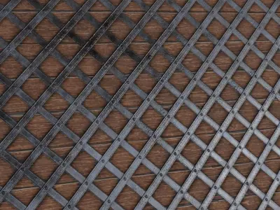 Contemporary Fine Strip Wood Flooring PBR Texture