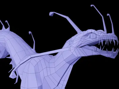 Sea Monster Low-poly 3D model